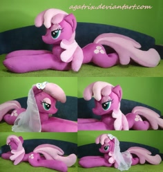 Size: 869x920 | Tagged: safe, artist:agatrix, cheerilee, hearts and hooves day (episode), bedroom eyes, hearts and hooves day, irl, life size, photo, plushie, solo, wedding veil