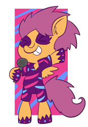 Size: 480x691 | Tagged: safe, artist:typhwosion, scootaloo, clothes, show stopper outfits, simple background, solo, transparent background