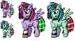 Size: 314x171 | Tagged: safe, artist:dmn666, oc, oc only, oc:sweetypunk, pegasus, pony, commission, pixel art, pokémon, ponymon, simple background, transparent background