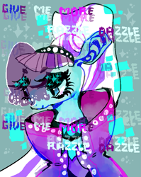 Size: 607x762 | Tagged: safe, artist:njeekyo, coloratura, countess coloratura, razzle dazzle, solo, surreal