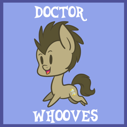 Size: 1280x1280 | Tagged: safe, artist:pinipy, doctor whooves, pony, backwards cutie mark, chibi, male, solo, stallion