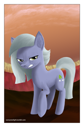 Size: 800x1200 | Tagged: safe, artist:warskunk, limestone pie, looking at you, scowl, solo