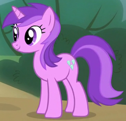 Size: 365x350 | Tagged: safe, screencap, amethyst star, sparkler, pony, unicorn, the cutie map, background pony, cropped, female, mare, smiling, solo