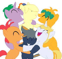 Size: 410x388 | Tagged: safe, ferb fletcher, jack atlas, kirby right back at ya, phineas and ferb, phineas flynn, ponified, tiff, tuff, yu-gi-oh!, yu-gi-oh! 5d's, yusei fudo