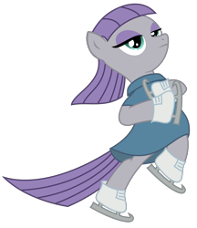 Size: 2178x2522 | Tagged: safe, artist:sketchmcreations, maud pie, the gift of the maud pie, clothes, ice skating, inkscape, majestic, maudjestic, simple background, skates, skating, solo, transparent background, vector