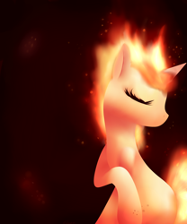 Size: 1024x1229 | Tagged: safe, artist:snowyglaze, derpibooru import, twilight sparkle, mane of fire, solo