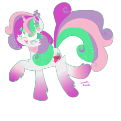 Size: 1008x1008 | Tagged: safe, artist:vanillaswirl6, sweetie belle, cutie mark, rainbow power, rainbow power-ified, solo, the cmc's cutie marks