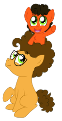 Size: 1024x2007 | Tagged: safe, artist:crazynutbob, cheese sandwich, oc, oc:tomato sandwich, brothers, colt, cute, diacheeses, male, siblings, waving, younger