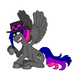 Size: 1600x1600 | Tagged: safe, artist:momoiro-kun, oc, oc only, oc:flashy sprite, pegasus, pony, 2017 community collab, derpibooru community collaboration, simple background, sitting, solo, transparent background, unshorn fetlocks