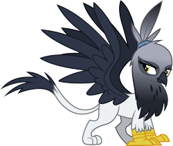 Size: 2756x2336 | Tagged: safe, artist:outlawedtofu, oc, oc only, oc:tess shadowclaw, griffon, fallout equestria, fallout equestria: outlaw, scrunchie, simple background, transparent background, vector