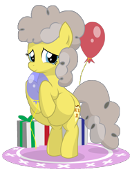 Size: 7800x10200 | Tagged: safe, artist:xniclord789x, oc, oc only, oc:peggy pie, oc:ricotta pegmatite pie, earth pony, pony, absurd resolution, balloon, female, looking at you, mare, offspring, parent:cheese sandwich, parent:pinkie pie, parents:cheesepie, pregnant, simple background, smiling, transparent background