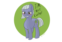 Size: 2039x1378 | Tagged: safe, artist:lula-moonarts, limestone pie, blatant lies, blushing, cute, i'm not cute, limabetes, limetsun pie, solo, tsundere