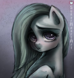 Size: 778x815 | Tagged: safe, artist:sugarheartart, marble pie, pony, mane, solo