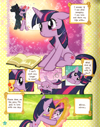 Size: 868x1103 | Tagged: safe, artist:akira himekawa, twilight sparkle, female, male, manga, mirror, official, straight, translation