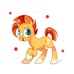 Size: 1000x1000 | Tagged: safe, artist:ipun, sunburst, pony, unicorn, backwards cutie mark, blushing, looking at you, male, older, open mouth, raised hoof, simple background, smiling, solo, starry eyes, transparent background, wingding eyes