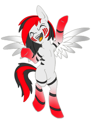 Size: 510x670 | Tagged: safe, artist:kp-shadowsquirrel, artist:lucky light, edit, oc, oc only, oc:teeroox, pony, armpits, bipedal, dancing, happy, simple background, transparent background