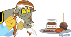 Size: 1807x932 | Tagged: safe, artist:roger334, discord, anna, cacao bean, chocolate, food, frozen (movie), nutella, parody, simple background, solo, transparent background, vector