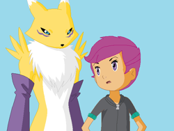 Size: 640x480 | Tagged: safe, artist:elmarcosluckydel96, artist:sakyas-bases, scootaloo, equestria girls, crossover, digimon, renamon