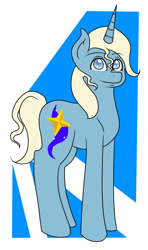 Size: 687x1163 | Tagged: safe, artist:wildnature03, oc, oc only, oc:illusionary lulamoon, offspring, parent:prince blueblood, parent:trixie, parents:bluetrix, solo