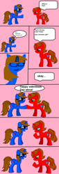 Size: 830x2447 | Tagged: safe, oc, oc only, oc:alexa garcia, oc:sandra garcia, alicorn, pony, pony creator, alicorn oc, comic, handshake, pony maker, spongebob squarepants, valentine's day (spongebob episode)