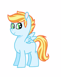 Size: 2360x3000 | Tagged: safe, artist:broohan, oc, oc only, oc:solar sparks, offspring, parent:rainbow dash, parent:soarin', parents:soarindash, solo