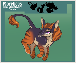 Size: 969x800 | Tagged: safe, artist:alorix, oc, oc only, oc:morpheus, tapir, baku, female, solo, spirit