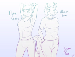 Size: 2100x1600 | Tagged: safe, artist:shatterfrost, derpibooru exclusive, oc, oc only, anthro, armpits