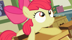 Size: 1366x768 | Tagged: safe, derpibooru import, screencap, apple bloom, family appreciation day, solo