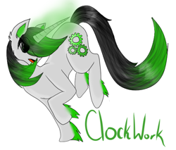 Size: 600x512 | Tagged: safe, artist:soulstar-eclipse, oc, oc only, oc:clockwork, pony, unicorn, solo