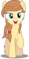 Size: 3242x6500 | Tagged: safe, artist:dashiesparkle, oc, oc only, oc:cream heart, .svg available, raised hoof, show accurate, simple background, solo, transparent background, vector