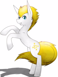 Size: 3063x4063 | Tagged: safe, artist:php102, oc, oc only, oc:light, commission, my little pony, rearing, solo