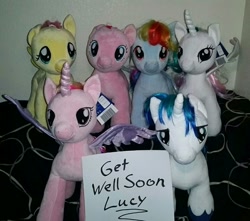 Size: 800x706 | Tagged: safe, artist:chipcircuit, pony, get well soon, get well soon lucy, irl, photo, plushie, ponies