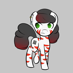 Size: 2000x2000 | Tagged: safe, artist:notten1, oc, oc only, oc:zaahna, fallout equestria, missing accessory, simple background, solo