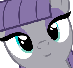 Size: 1600x1488 | Tagged: safe, artist:éclair, maud pie, earth pony, pony, cute, face, female, hi anon, irrational exuberance, looking at you, mare, meme, simple background, smiling, smiling at you, solo, when she smiles, white background
