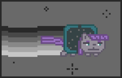 Size: 750x480 | Tagged: safe, artist:grinwild, maud pie, crossover, nyan cat, pixel art, solo