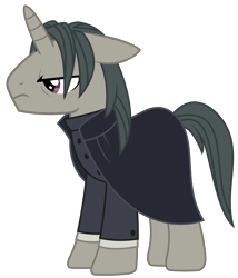 Size: 2309x2703 | Tagged: safe, artist:sketchmcreations, professor flintheart, a hearth's warming tail, cloak, clothes, floppy ears, frown, inkscape, severus snape, simple background, transparent background, vector