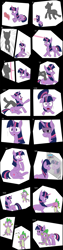 Size: 2500x10000 | Tagged: safe, artist:yinglongfujun, spike, twilight sparkle, dragon, pony, absorption, absurd resolution, body snatchers, comic, evil grin, female, grin, impersonating, mare, memory lapse, memory wipe, mind control, possessed, possession, smiling