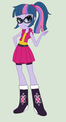 Size: 316x580 | Tagged: safe, edit, sci-twi, twilight sparkle, equestria girls, base used, redesign, solo