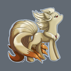 Size: 3000x3000 | Tagged: safe, artist:bean-sprouts, ninetales, pokémon, ponified, solo