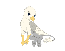 Size: 2545x2000 | Tagged: source needed, safe, artist:viwrastupr, oc, oc only, oc:der, griffon, 2017 community collab, derpibooru community collaboration, simple background, sitting, solo, transparent background