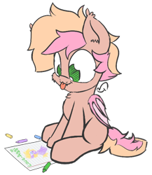 Size: 514x593 | Tagged: safe, artist:elppa, oc, oc only, bat pony, pony, simple background, solo, tongue out, transparent background