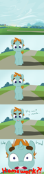 Size: 1157x4500 | Tagged: safe, artist:kryptchild, snails, snips, ask glitter shell, comic, distance, dun dun dun, glitter shell, homework, ponyville schoolhouse, running, scenery, school, tumblr