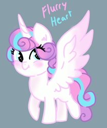 Size: 580x693 | Tagged: safe, artist:eclairice, princess flurry heart, alicorn, pony, spoiler:s06, looking at you, solo, spread wings