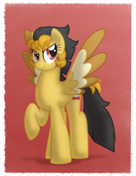 Size: 700x900 | Tagged: safe, artist:faith-wolff, oc, oc only, oc:summer skies, pegasus, pony, offspring, parent:oc:rusty mcshale, parent:spitfire, parents:canon x oc, solo