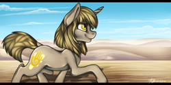 Size: 1024x514 | Tagged: safe, artist:amberswirl, oc, oc only, oc:amber swirl, desert, solo