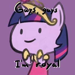 Size: 500x500 | Tagged: safe, artist:sepent, part of a set, twilight sparkle, twilight sparkle (alicorn), alicorn, pony, clothes, cute, dot eyes, dress, element of magic, female, mare, smiling, solo, tiara, twiabetes