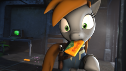 Size: 1920x1080 | Tagged: safe, artist:x3demonomega, oc, oc only, oc:littlepip, pony, unicorn, fallout equestria, 3d, clothes, drugged, drugs, drugs are bad mmmkay?, fanfic, fanfic art, female, gun, handgun, little macintosh, mare, mint-als, party time mintals, revolver, solo, source filmmaker, terminal, vault suit, weapon