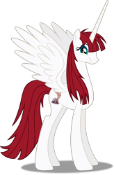 Size: 3279x5000 | Tagged: safe, artist:dashiesparkle, artist:zutheskunk edits, oc, oc only, oc:fausticorn, alicorn, pony, .svg available, absurd resolution, alicorn oc, ponyscape, simple background, smiling, solo, transparent background, vector