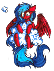 Size: 549x726 | Tagged: safe, artist:tenebristayga, oc, oc only, pegasus, pony, cloud, simple background, solo, transparent background