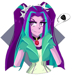 Size: 1000x1000 | Tagged: safe, artist:praxinas, derpibooru import, aria blaze, equestria girls, solo